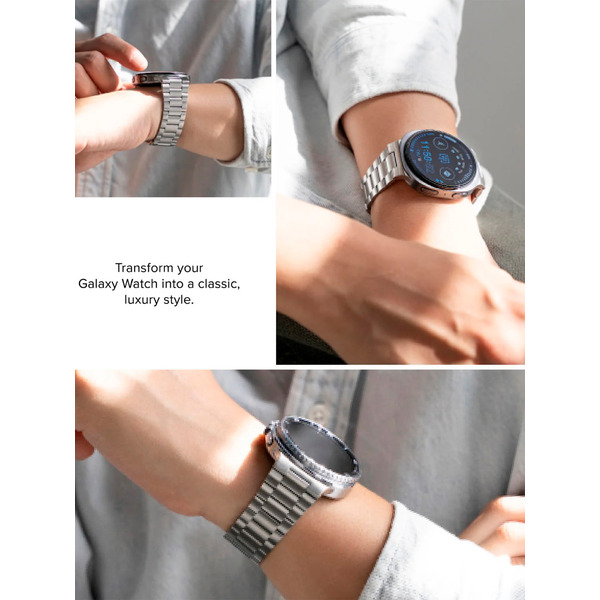Ремешок RINGKE Metal One Air для Galaxy Watch 8, 8 Classic 40 / 44 / 46 mm SILVER