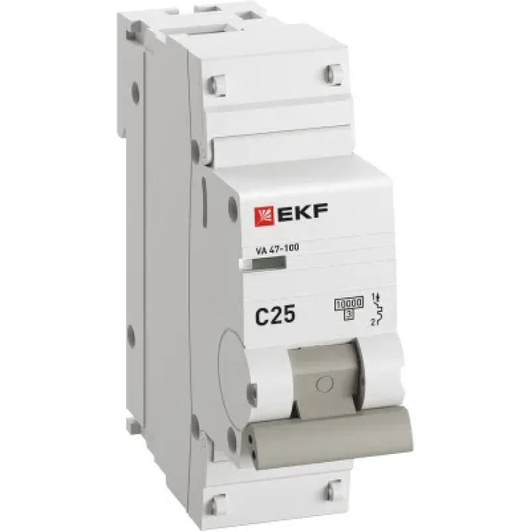 Выключатель автоматический EKF PROxima ВА 47-100 1P 25А (C) 10kA