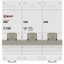 Выключатель автоматический EKF PROxima ВА 47-100 3P 100А (C) 10kA
