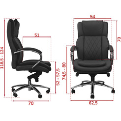 Кресло офисное Situp MARSEL CHROME (экокожа Black )