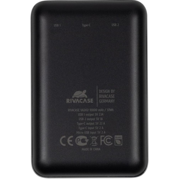 Внешний аккумулятор RIVACASE VA2412 (10000 мАч) Black