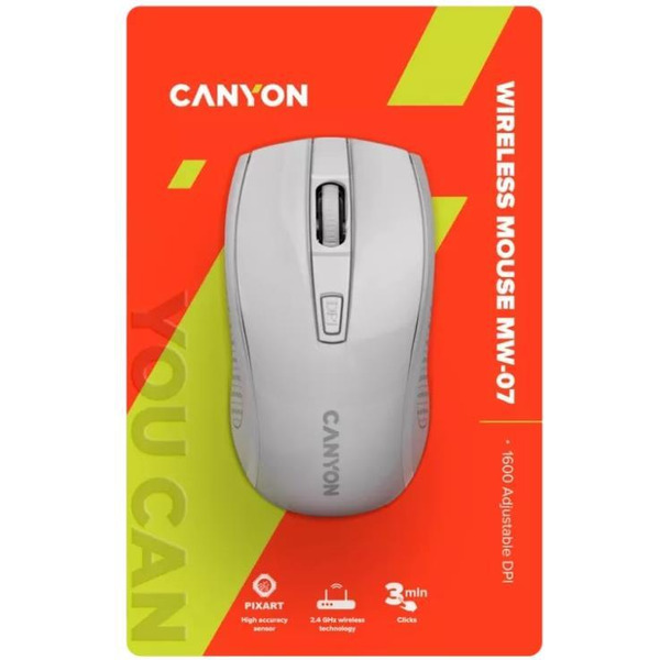 Мышь Canyon MW-7 (CNE-CMSW07W) белый