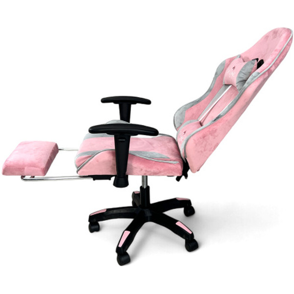 Игровое кресло Calviano 1585 (серый/розовый велюр)