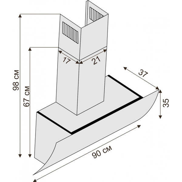 Вытяжка CIARKO SKO 90 White
