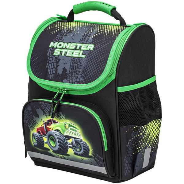 Ранец ПИФАГОР BASIC Monster steel 270686