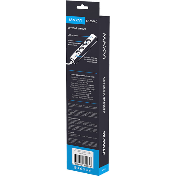 Сетевой фильтр Maxvi SP-330AC
