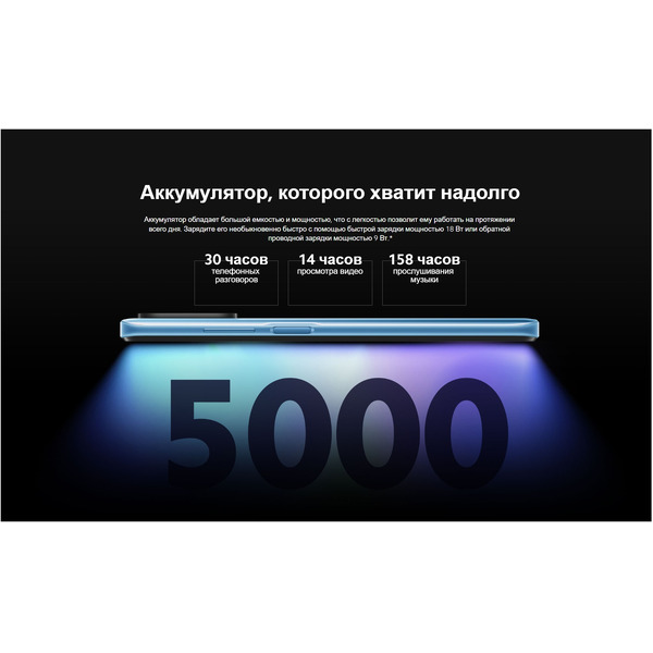 Смартфон Xiaomi Redmi 10 2022 6GB/128GB (синее море) RU