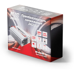Автомобильный инвертор AVS 24/220V IN-600W-24