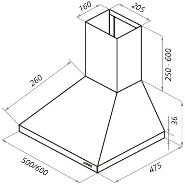 Кухонная вытяжка MAUNFELD Line 50 (нержавеющая сталь)