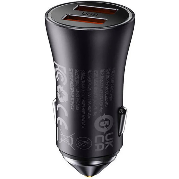 Автомобильное зарядное устройство Baseus CGJM000013 Dark Gray