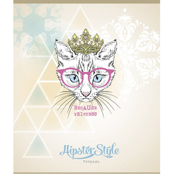 Тетрадь 48 л Стильные животные, клетка, лён (Проф-Пресс) арт. 48-9961