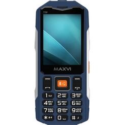 Мобильный телефон Maxvi T19 + ЗУ WC-112 (синий)