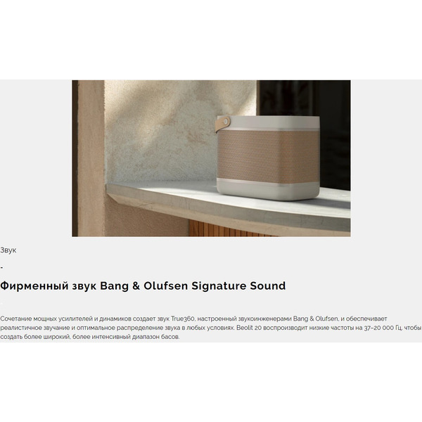 Беспроводная колонка Bang & Olufsen Beolit 20 (серый)