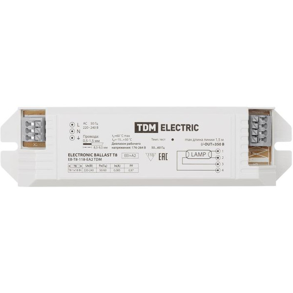 Электронный пускорегулирующий аппарат TDM Electric EB-T8-118-EA2 SQ0339-0001