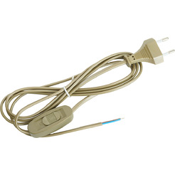 Шнур сетевой Feron KF-HK-1-24 / 51039 (1.9м, золото)