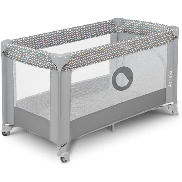 Кровать-манеж Lionelo Stefi (Grey Concrete Multicolor)