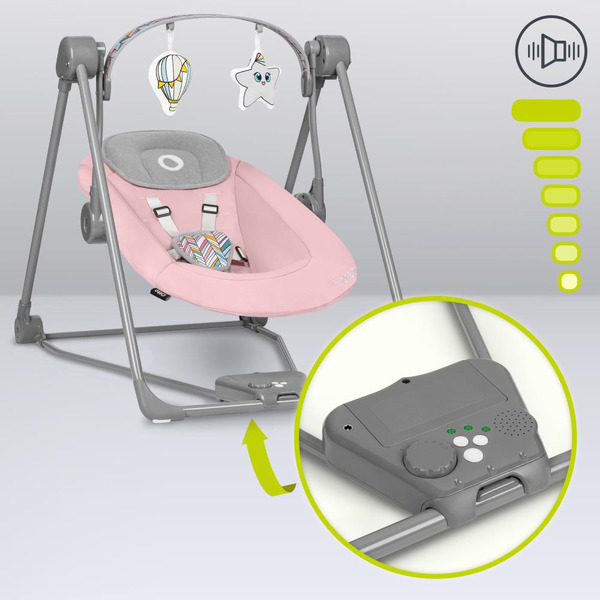 Качели Lionelo Otto Baby (розовый)