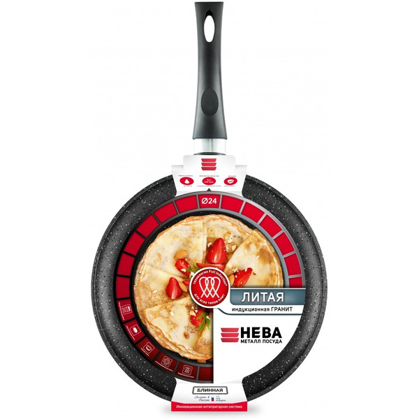 Сковорода блинная НМП Индукция Гранит L186224i