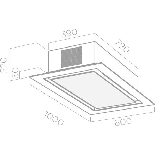 Кухонная вытяжка Elica ETOILE 60X100 AP WH/GL/F