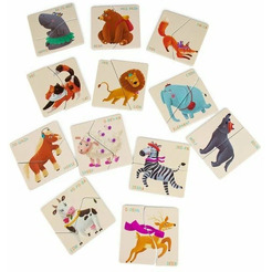 Игра настольная GENIO KIDS-DIDACTICS RI2204C "Пазлы-половинки"