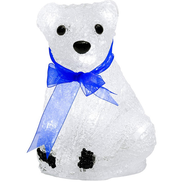 Акриловая светодиодная фигура NEON-NIGHT Белый мишка 513-247