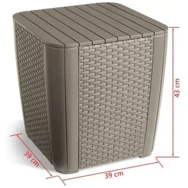 Стол-сундук Keter Luzon table flat wicker capc 060 std (223931)