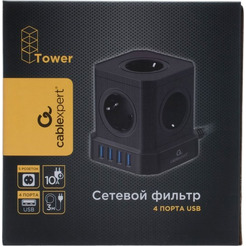 Сетевой фильтр Cablexpert TWR-5-U4-B-3