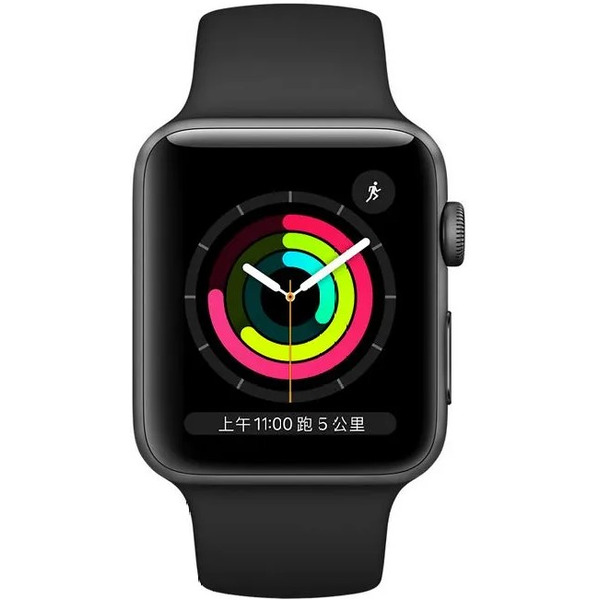 Смарт-часы Apple Watch Series 3 GPS 38mm Space Grey Aluminium Case with Black Sport Band MTF02FS/A