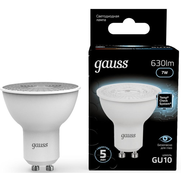 Лампа Gauss LED MR16 GU10 7W 4100K 101506207