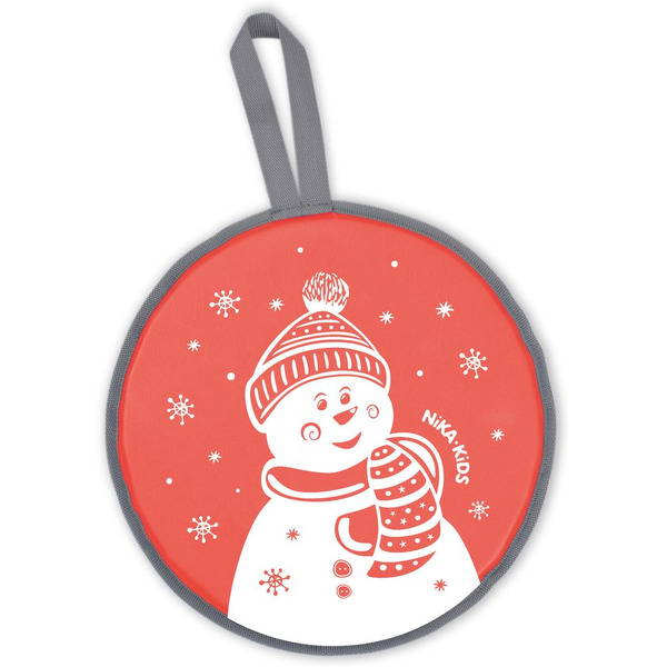 Санки-ледянка НИКА ЛР40 Снеговик (красный)