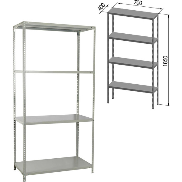 Стеллаж Brabix Ms-185/40/70-4 291103