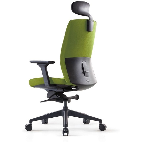 Кресло BESTUHL J2 (черная рама, спинка-ткань, сиденье-ткань, крест.-пластик, зеленый)