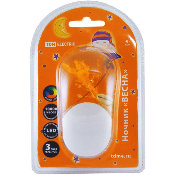 Ночник TDM Весна с датчиком света, светодиодный
