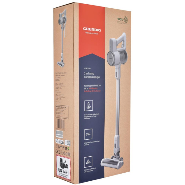 Вертикальный пылесос GRUNDIG VCP 3130 L