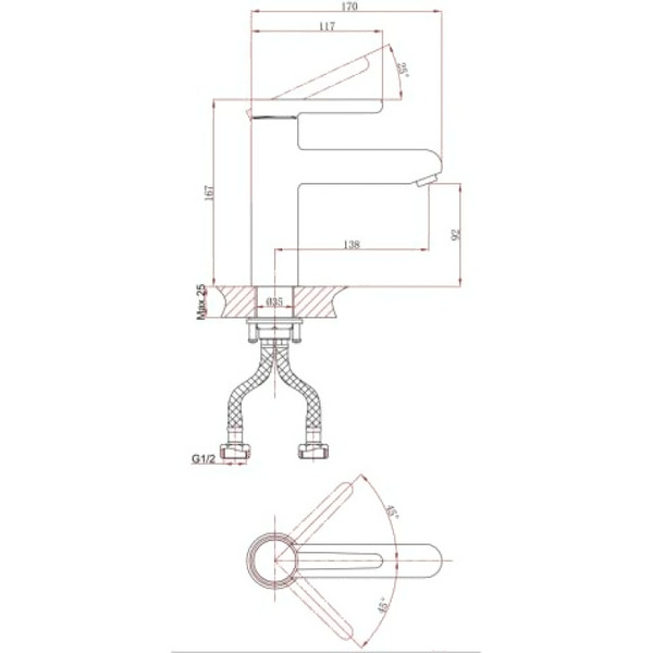 Смеситель для умывальника A-Five A5-0521