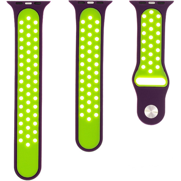Ремешок Evolution Sport+ AW44-SP01 для Apple Watch 42/44 мм (dark purple/fluorescent yellow)