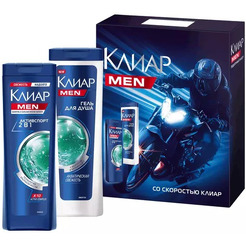 Подарочный набор Клиар SPORT COLLECTION 2025 (шампунь и бальз.-опол.200мл+ гель д. душа 200мл)