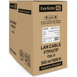 Кабель ExeGate UTP4-C6-CU-S23-IN-PVC-GY-305 UTP EX281813RUS