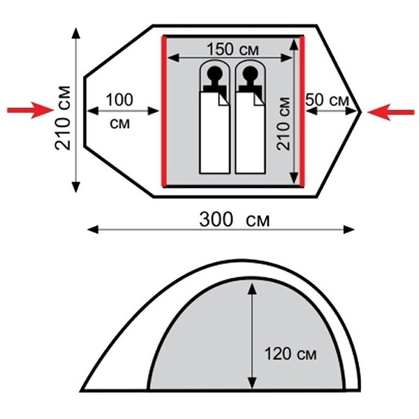 Палатка TRAMP Stalker 2 v2 (TRT-75)
