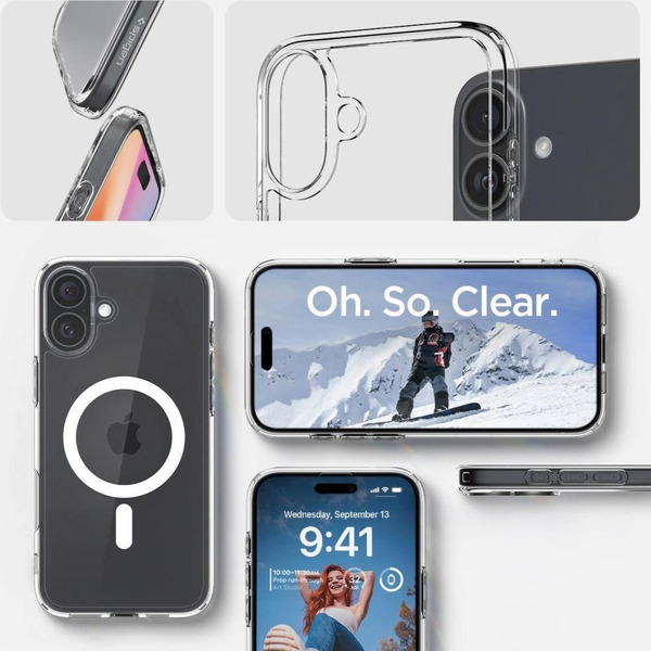 Чехол для телефона Spigen Ultra Hybrid Mag Magsafe для iPhone 16 Plus ACS08075 (White)