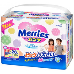 Подгузники-трусики Merries XXL (15-28 кг) 26 шт.