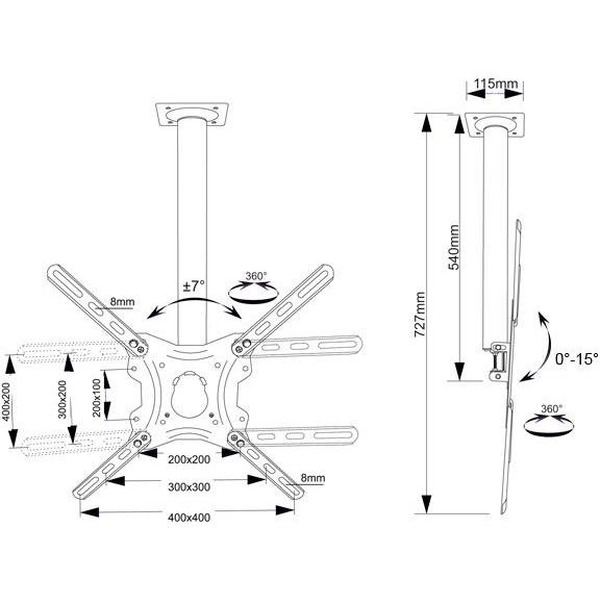 Кронштейн потолочный ELECTRICLIGHT КБ-01-77
