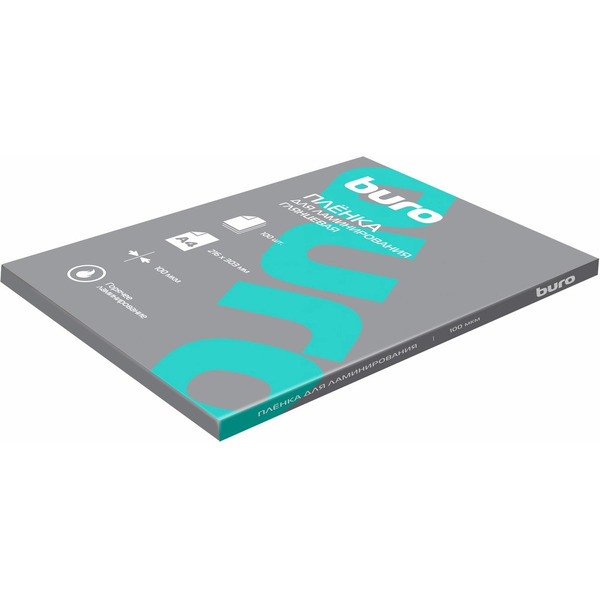 Пленка для ламинирования Buro 100мкм A4 (100шт) глянцевая 216x303мм