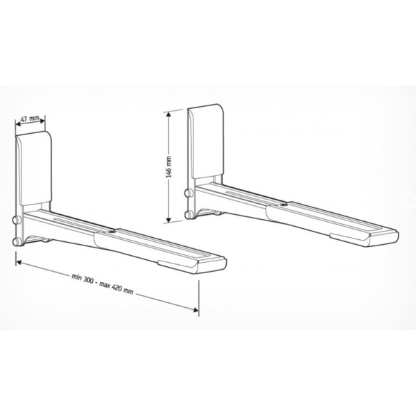 Кронштейн для свч HOLDER MWS-2003 (металлик)