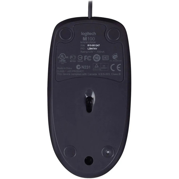 Мышь Logitech M100 910-005006 (темно-серый)