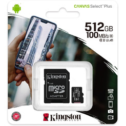 Карта памяти Kingston Canvas Select Plus microSDXC 512GB (SDCS2/512GB)