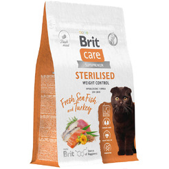 Сухой корм для кошек Брит Кеа Cat Sterilised Weight Control с рыбой и индейкой / 1067092 (1.5кг)