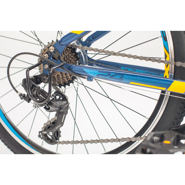 Велосипед Stels Navigator 410 V 24 21-sp V010 (синий/желтый)