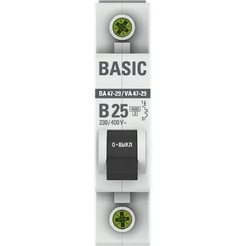 Выключатель автоматический EKF Basic ВА 47-29 1P 25А (B) 4.5кА
