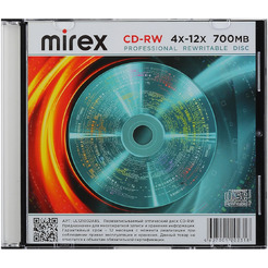 CD-RW диск Mirex 700Mb 4X-12X Slim case
